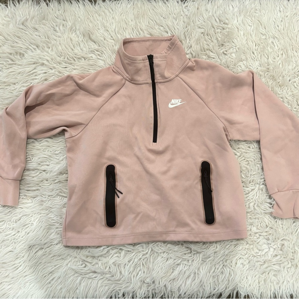 Nike half zip in light mauve size small